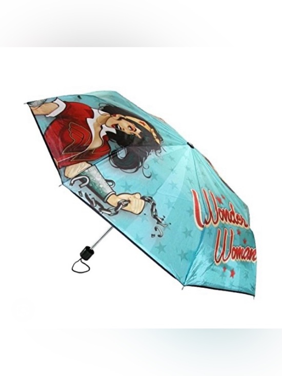 DC Comics Accessories - Wonder Woman Bombshell Umbrella DC Comics w/ Illustrated Cover Official Licensed